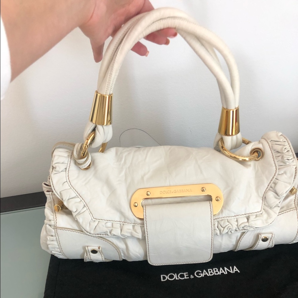 Dolce&Gabbana off white leather bag